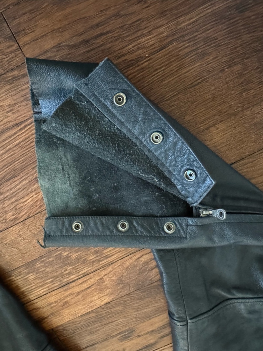 Harley-Davidson Black Leather Riding Jacket Panel - Picture 7 of 16